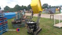 TCP hi-tip 500kg track barrow, Kubota diesel engine, spare filters and parts, lifts and tips over the side of a skip, key in office - 2