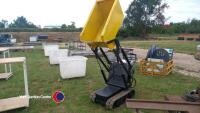 TCP hi-tip 500kg track barrow, Kubota diesel engine, spare filters and parts, lifts and tips over the side of a skip, key in office - 4