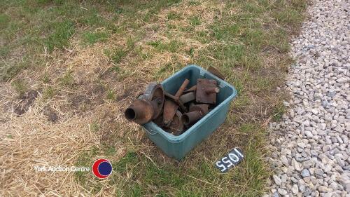 6 x scaffold pipe wheels, 3 male, 3 female