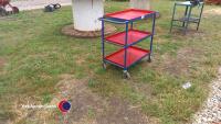 Workshop trolley on castors