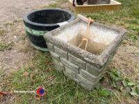 2 x concrete garden planters - 3