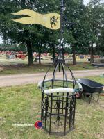 Handmade bespoke large ornate wrought iron outdoor feature - 2