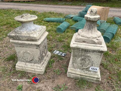 Pair of stone pedestals