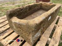 Stone trough, 90cm L x 30cm H x 48cm W