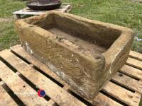 Stone trough, 90cm L x 30cm H x 48cm W - 2