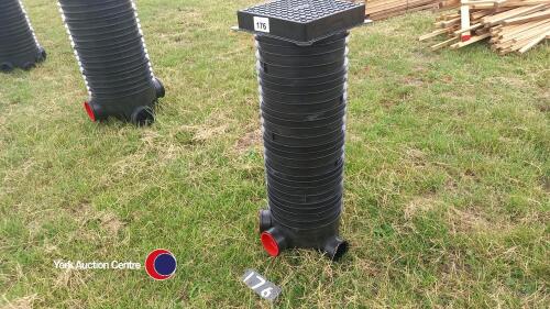 Drainage mini inspection chamber with cover 100mm deep 1.0m deep