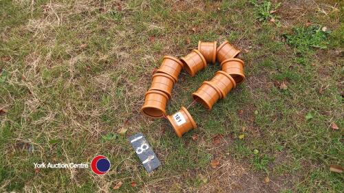 10 drainage couplings 100mm diam