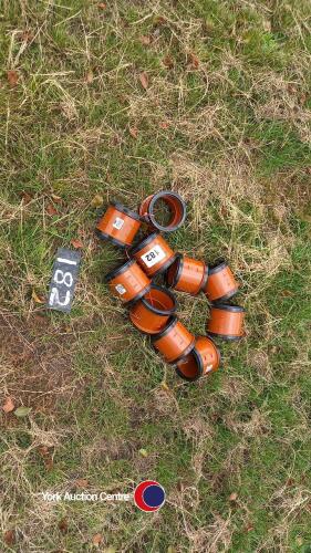 10 drainage couplings 100mm diam