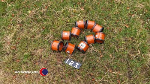 10 drainage couplings 100mm diam