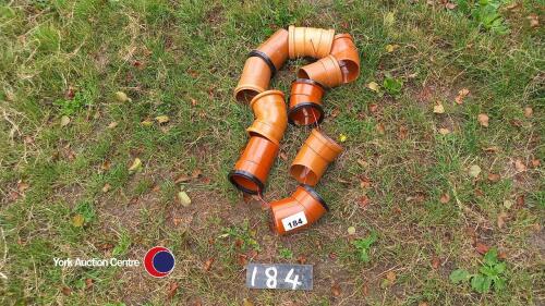 10 drainage bends assorted 100mm diam