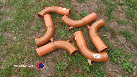 6 drainage extended 90 degrees bends 100mm diam
