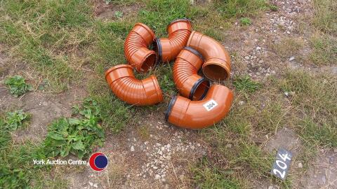 6 drainage bends 90 degree 150mm diam