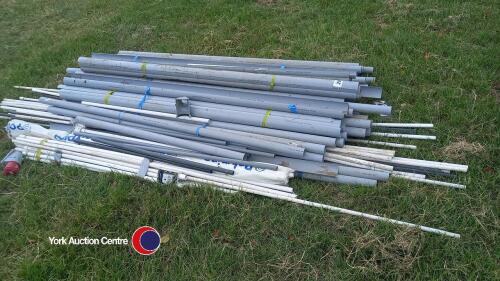 Quantity of small guttering and fall pipe and fittings