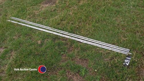 4 lengths of chrome tubing