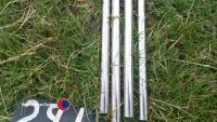 4 lengths of chrome tubing - 3