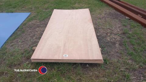 6 new plywood sheets, 3/8in x 8ft x 4ft