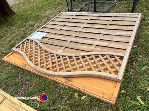 2 new wooden fence panels