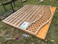 2 new wooden fence panels - 2