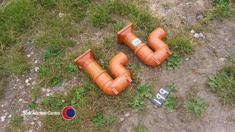 2 drainage hopper and trap 100mm diam