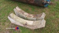 11ft 6in x 4ft 10in steel tank with stands approx 4000L - 4