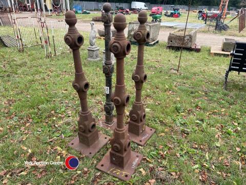 4 reclaimed heavy cast pier posts