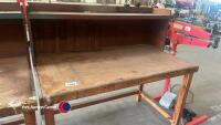 Wooden work bench