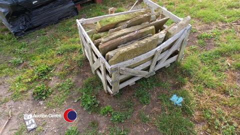 Pallet of sandstone flags