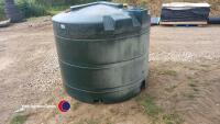 Green plastic oil tank, round single skin approx D 1.6m x H 1.4m - 3