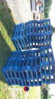 24 wooden pallets - blue - 2