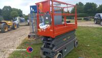 Sky jack 2 man scissor lift, working height 7.9m, LOLA tested to 21/10/25, certs history, key in office - 2