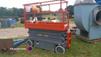 Sky jack 2 man scissor lift, working height 7.9m, LOLA tested to 21/10/25, certs history, key in office - 3