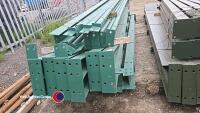 Steel framed building 40x40x15ft with head ties, roof and leg bracing and 1x gable post. Purlins set for fibre cement c/w fixings for frame - 2
