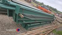 Steel framed building 40x40x15ft with head ties, roof and leg bracing and 1x gable post. Purlins set for fibre cement c/w fixings for frame - 3