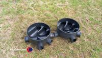 2 drainage chamber bases 100mm pipes - 3