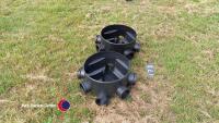 2 drainage chamber bases 100mm pipes - 2