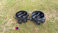 2 drainage chamber bases 100mm pipes - 3