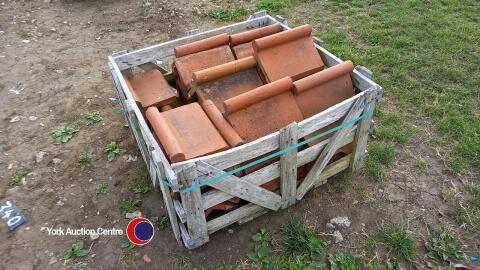 Quantity of ornate ridge tiles