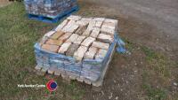 Pallet of mixed sized hand clamped bricks