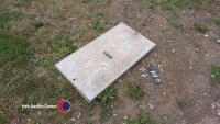 Concrete manhole lid and fixing frame