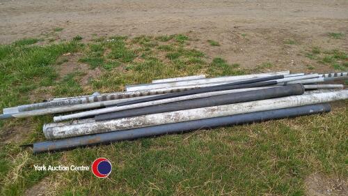 Various plastic fall pipes and guttering