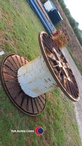 Large cable reel, steel, heavy duty 179cm diameter, 114cm wide