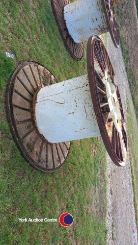 Large cable reel, steel, heavy duty 179cm diameter, 114cm wide