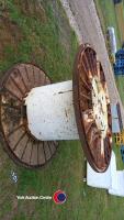 Large cable reel, steel, heavy duty 179cm diameter, 114cm wide - 2
