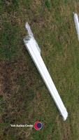 6 x lengths new white square down pipe - 2