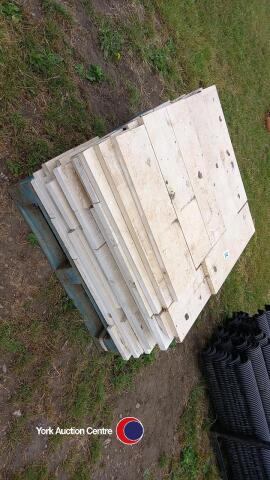 Marble effect floor tiles. Approx 13.5sqm, 750mm x 210mm tiles. 27mm thick