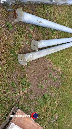 3 x galvanised posts approx 12ft long