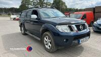 2012 Nissan Navara Tekna D/C DCI 188 pick up - double cab - AU12 ZFZ - diesel - 6 former keepers - CAT S - MOT 21.2.26 - 104850 miles - V5 in office