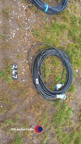 Large quantity of armoured cable with plugs