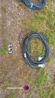 Large quantity of armoured cable with plugs