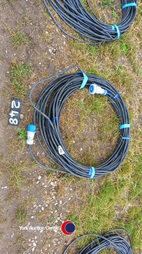 Large quantity of armoured cable with plugs
